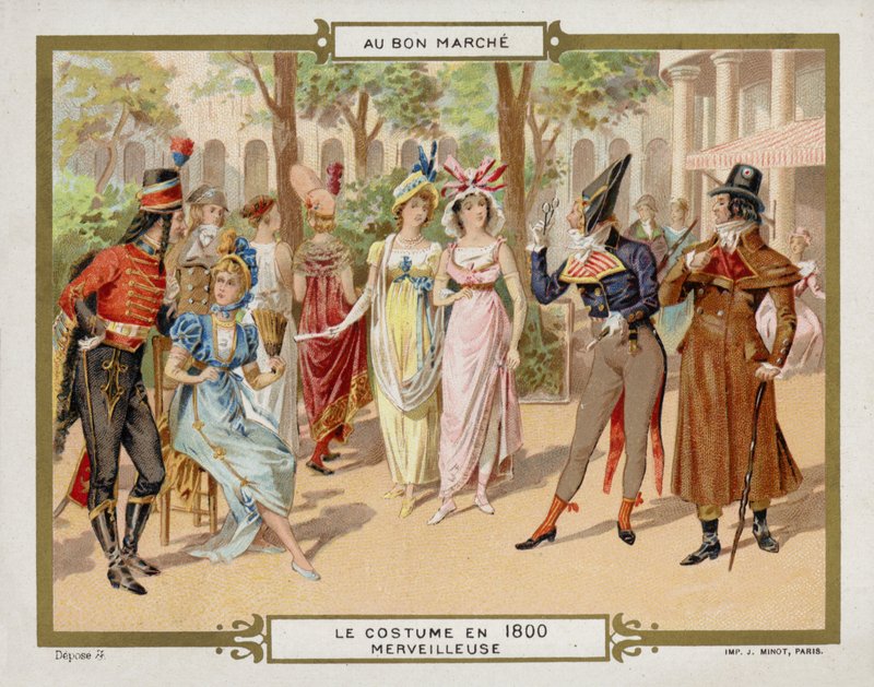 Kostüm im Jahr 1800 - merveilleuse von French School