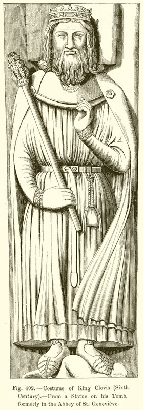 Kostüm von König Chlodwig von French School