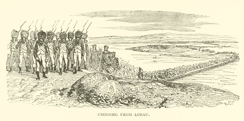 Überquerung von Lobau (Gravur) von French School