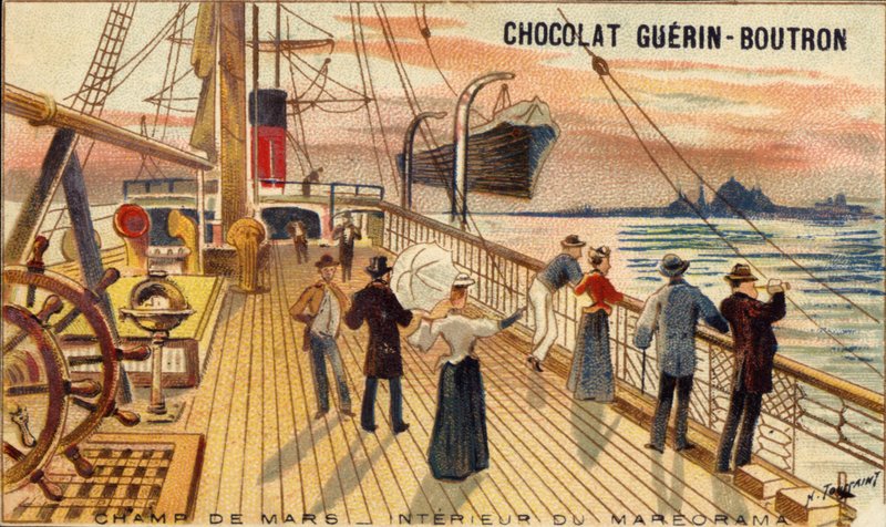 Deck auf dem Schiff von French School