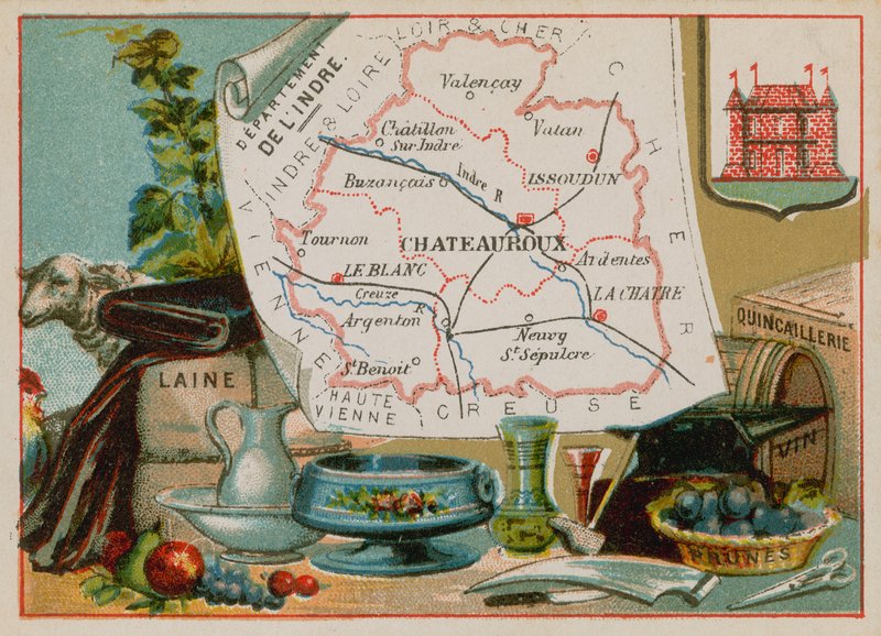 Departement Indre in Zentralfrankreich von French School