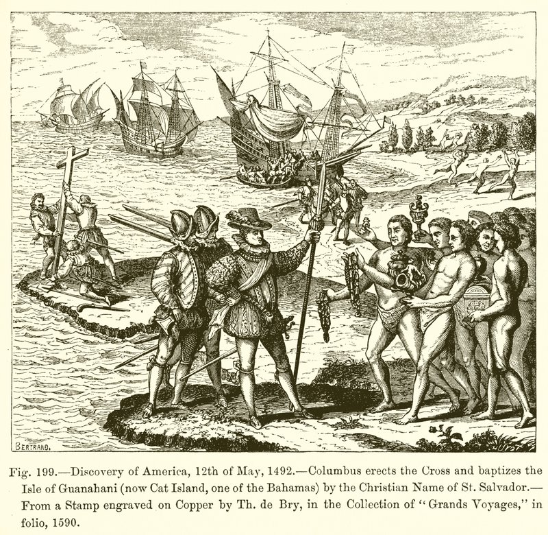 Entdeckung Amerikas, 12. Mai 1492 von French School