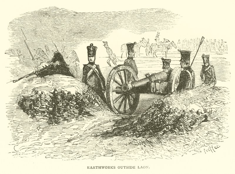 Erdwerke außerhalb von Laon (Gravur) von French School