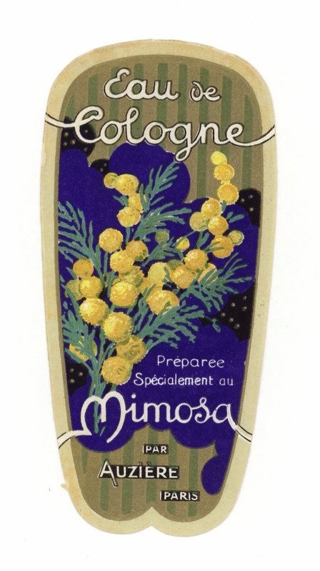 Eau de Cologne Etikett, Mimosa von French School