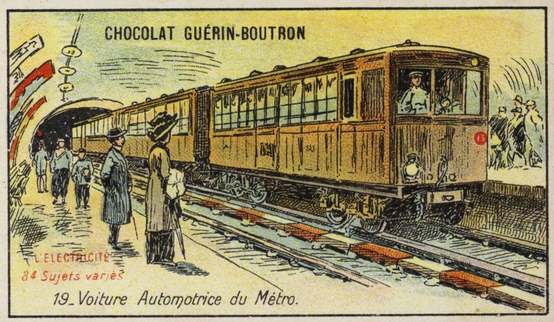 Elektrischer Metrozug von French School