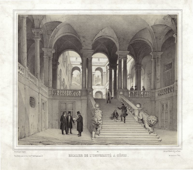 Treppe der Universität in Genua von French School