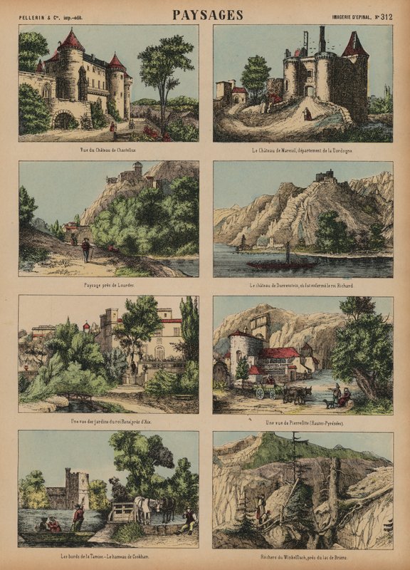 Europäische Szenen (Farbstich) von French School