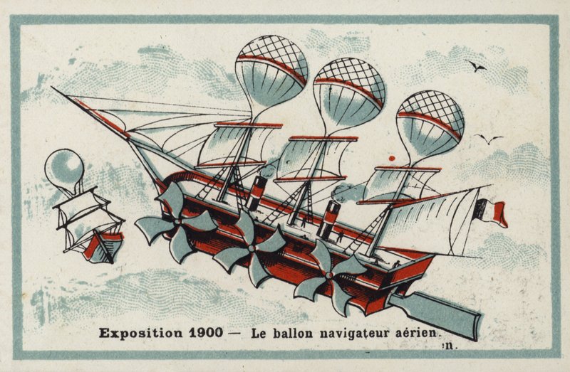 Ausstellung 1900 - Luftschiff von French School