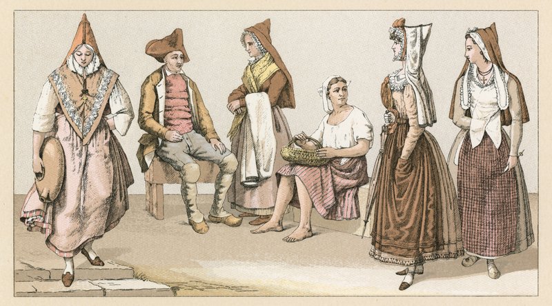 Französische Kostüme von French School