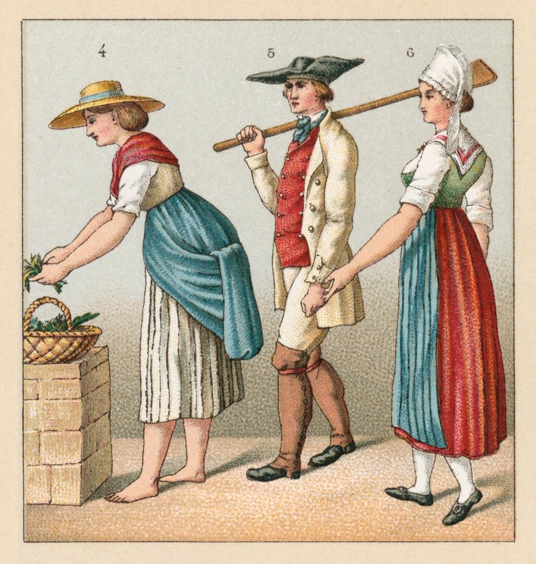 Kostüm Frankreich 19. Jahrhundert von French School
