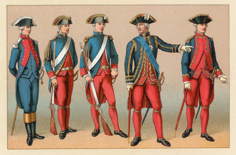 Französische Tracht des 18. Jahrhunderts von French School