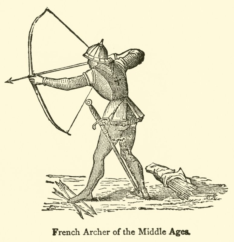 Französischer Bogenschütze des Mittelalters von French School