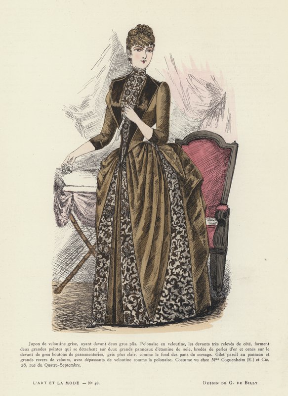 Französische Modeplatte von French School