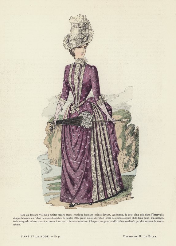 Französische Modeplatte von French School