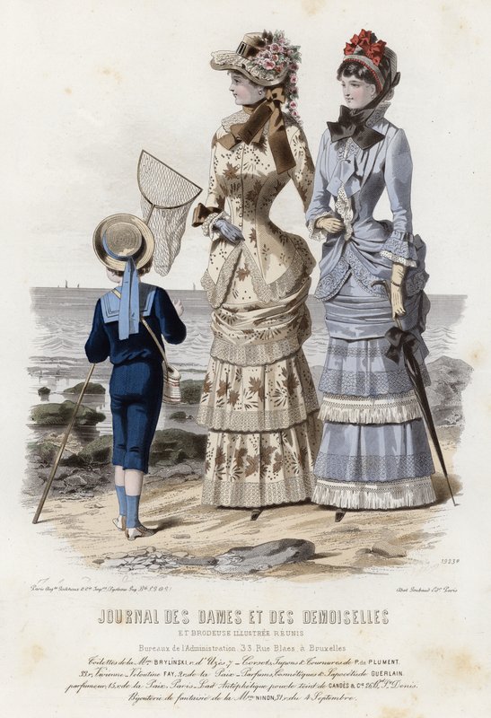 Französische Modeplatte, späte 19. Jahrhundert von French School