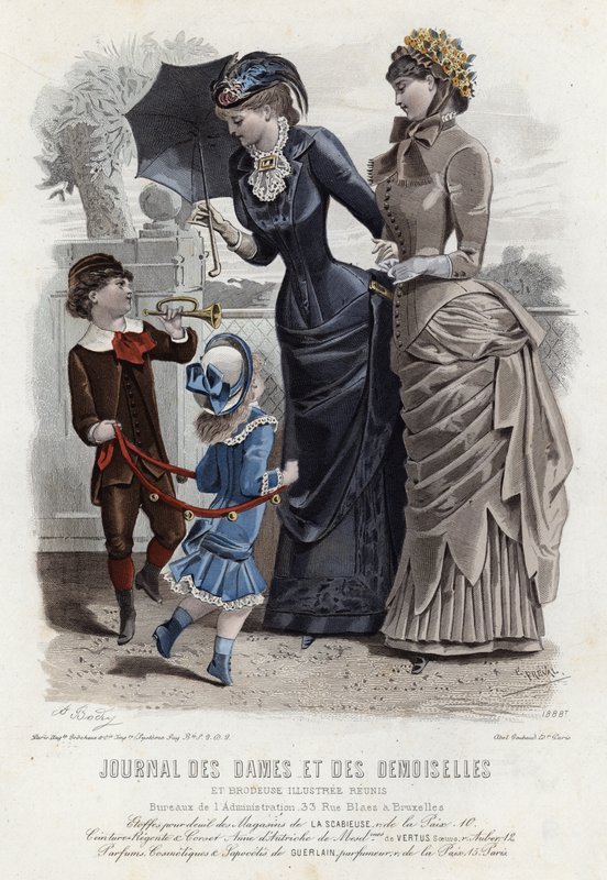 Französische Modeplatte, späte 19. Jahrhundert von French School