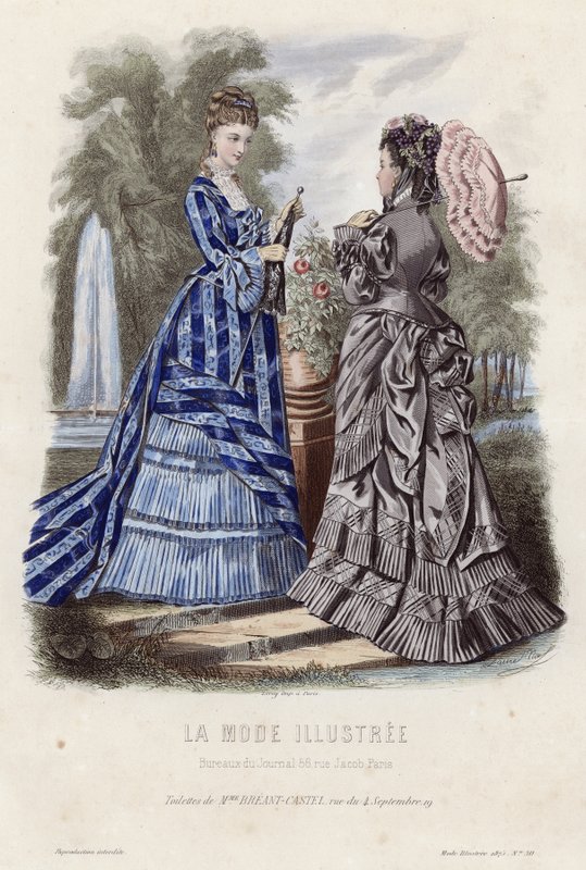 Französische Modeplatte, späte 19. Jahrhundert von French School