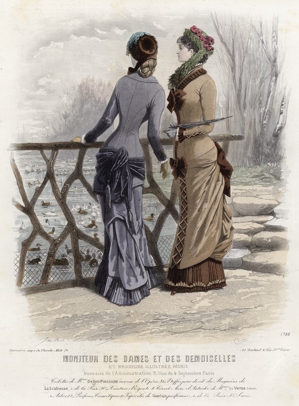 Französische Modeplatte, späte 19. Jahrhundert von French School