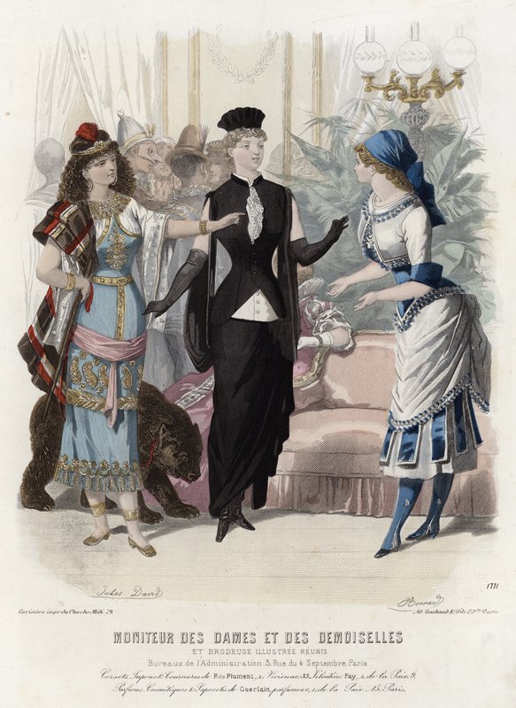 Französische Modeplatte, späte 19. Jahrhundert von French School