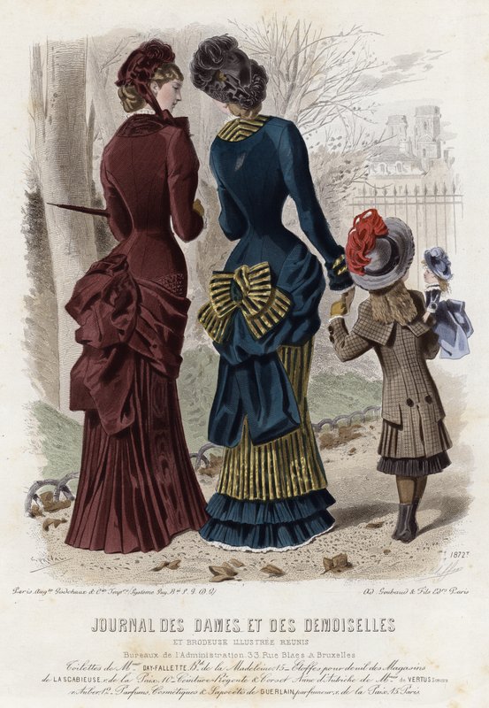 Französische Modeplatte, späte 19. Jahrhundert von French School