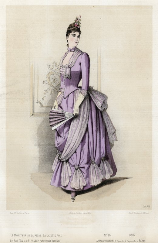 Französische Modeplatte, späte 19. Jahrhundert von French School
