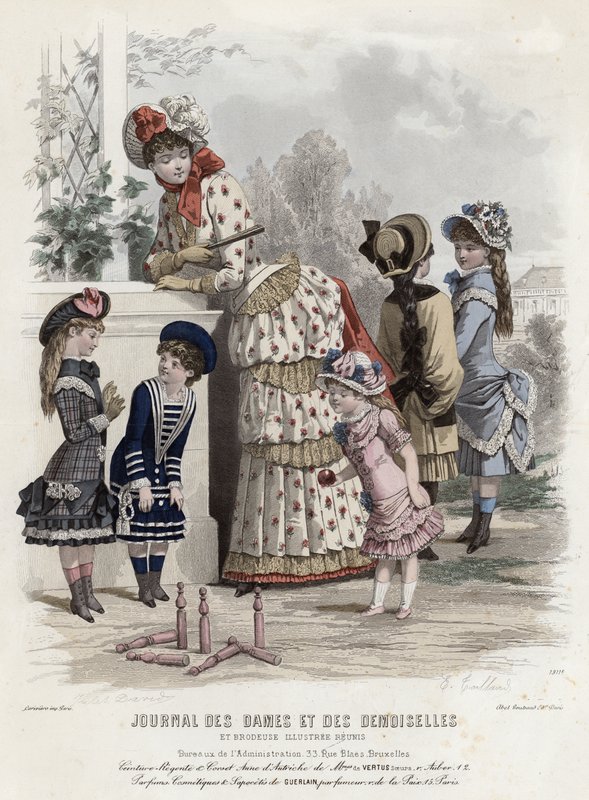 Französische Modeplatte, späte 19. Jahrhundert von French School