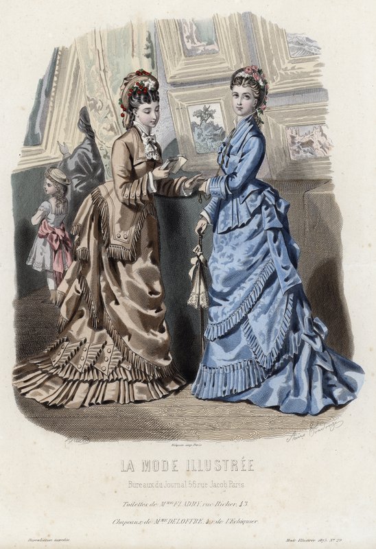 Französische Modeplatte, späte 19. Jahrhundert von French School