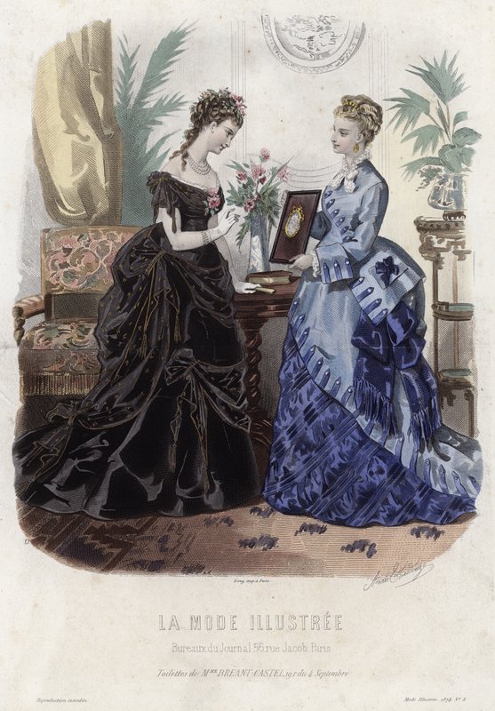 Französische Modeplatte, späte 19. Jahrhundert von French School