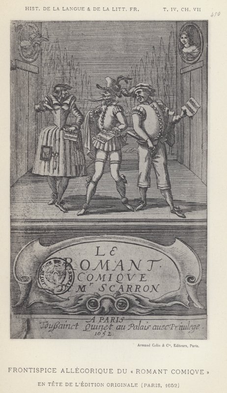 Frontispice Allegorique Du Romant Comique von French School