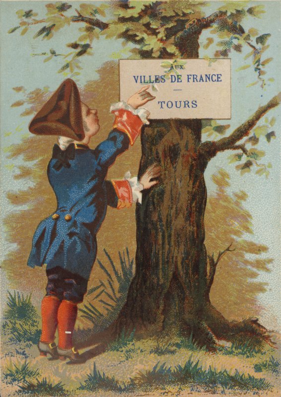 Herr liest Bekanntmachung von French School