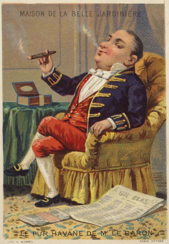 Herr raucht Zigarre von French School
