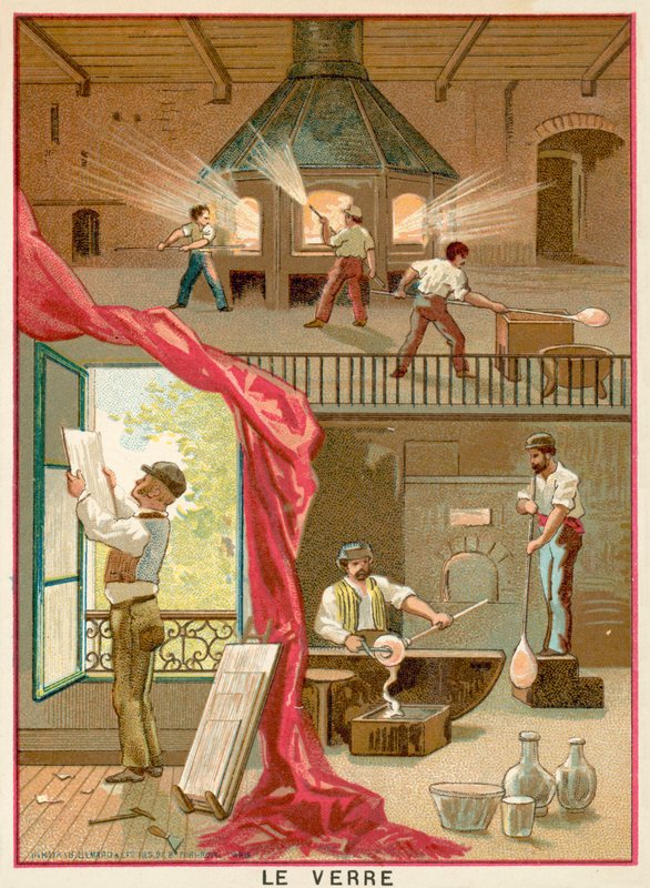 Glas (Chromolitho) von French School