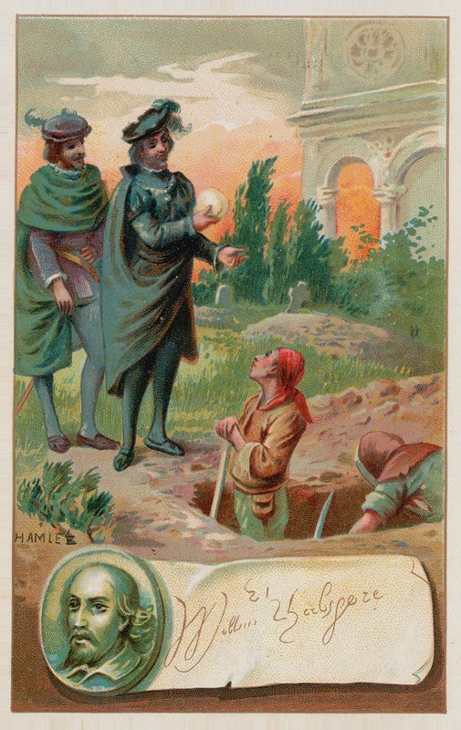 Friedhofsszene aus Hamlet von French School