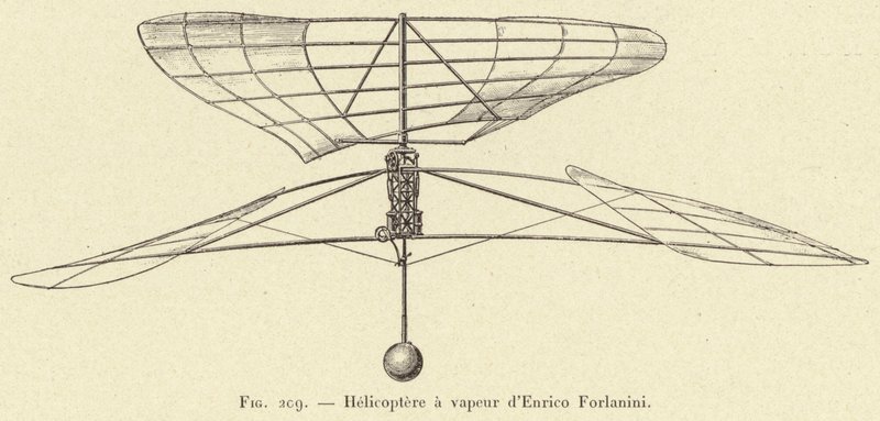 Dampfhubschrauber von Enrico Forlanini von French School