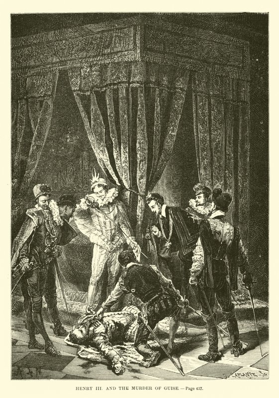 Heinrich III und der Mord an Guise von French School
