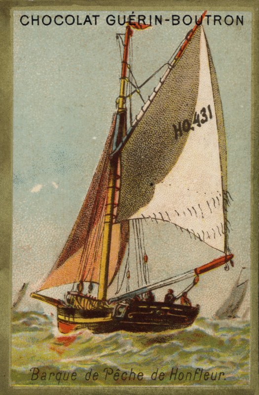 Fischerboot in Honfleur von French School