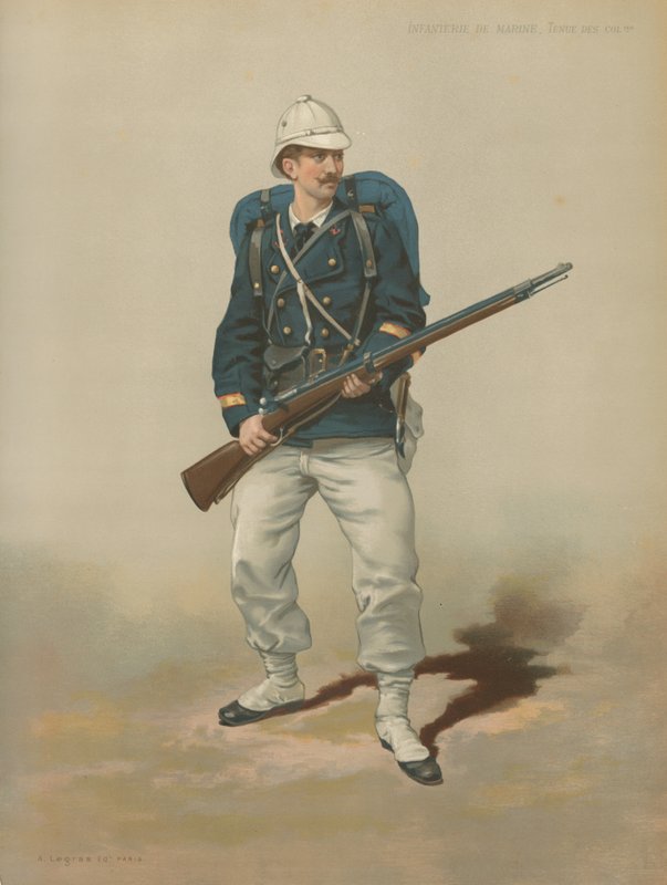 Marineinfanterie, Uniform der Colies von French School