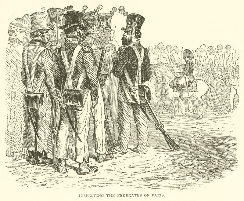 Inspektion der Föderierten von Paris (Gravur) von French School
