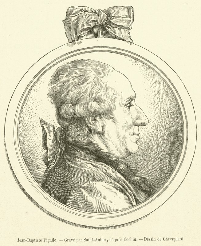 Jean-Baptiste Pigalle (Gravur) von French School
