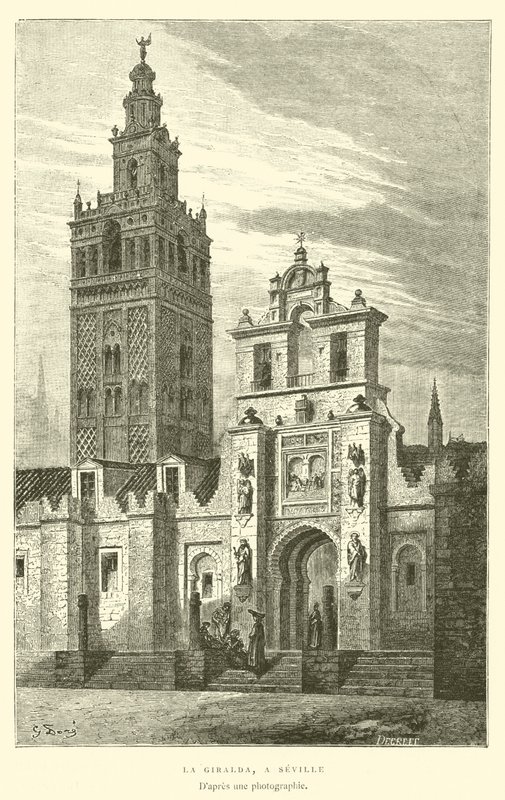 Die Giralda in Sevilla von French School