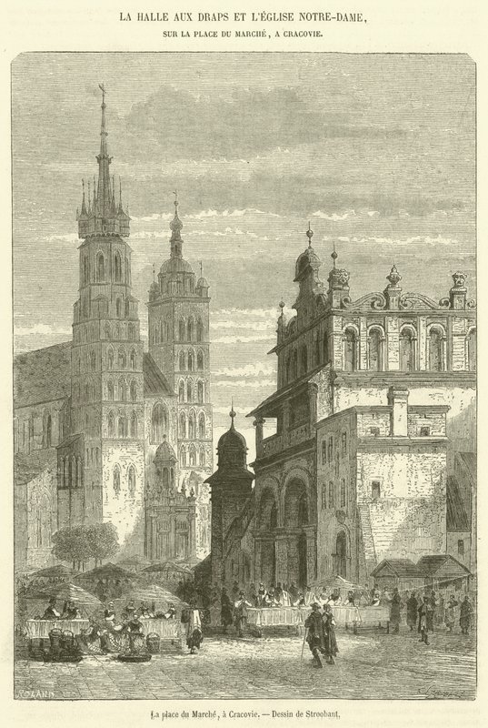 Der Marktplatz in Krakau von French School