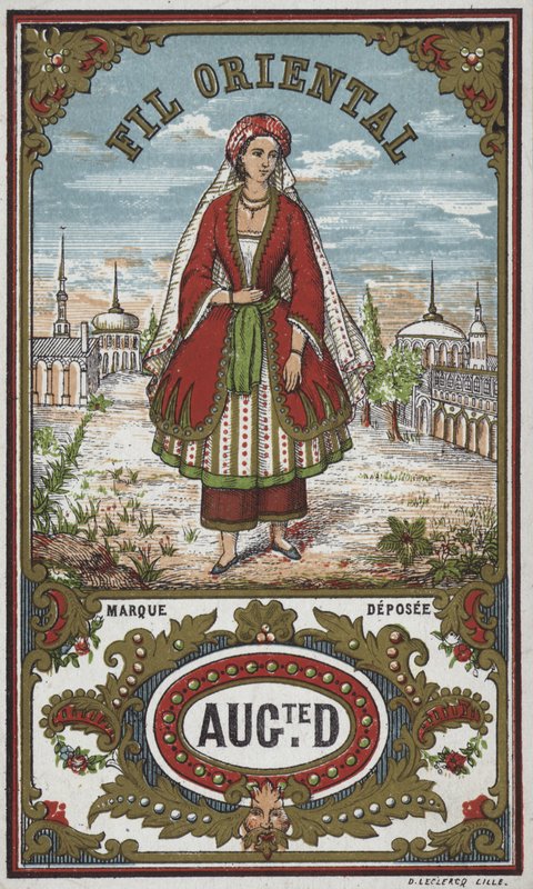 Etikett für orientalisches Garn von French School