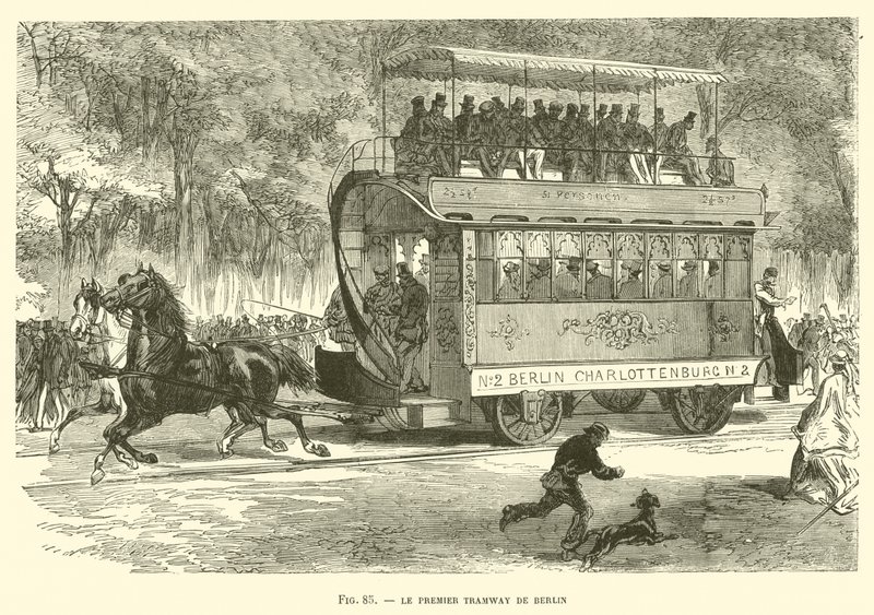 Die erste Straßenbahn von Berlin von French School