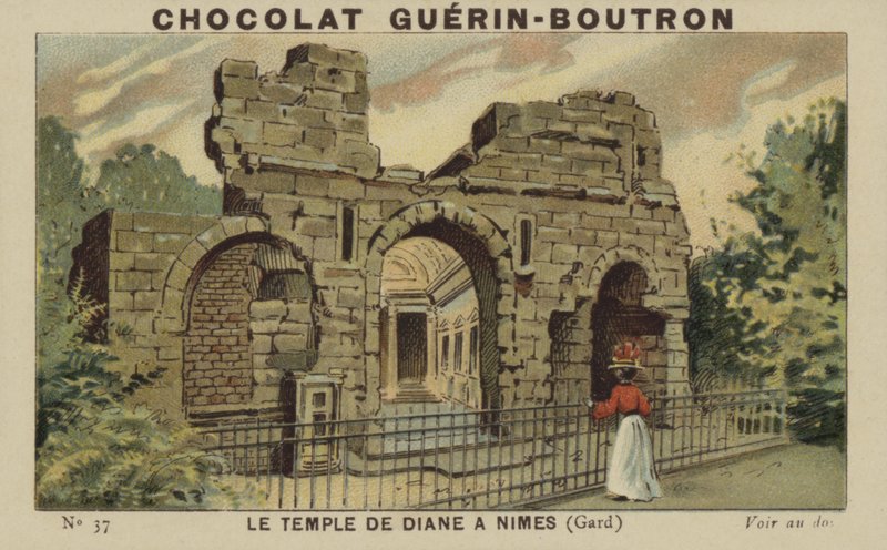Der Dianatempel in Nimes, Gard von French School