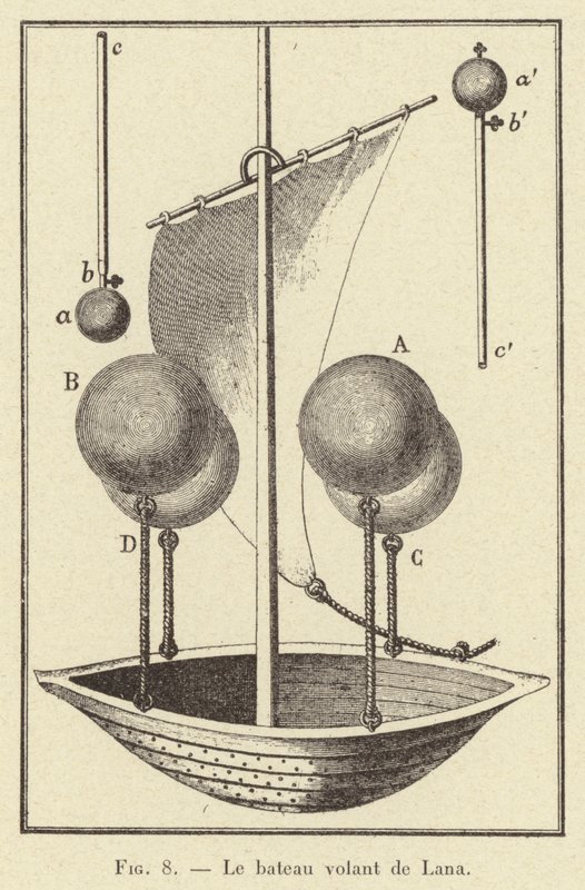 Das fliegende Boot von Lana (Gravur) von French School