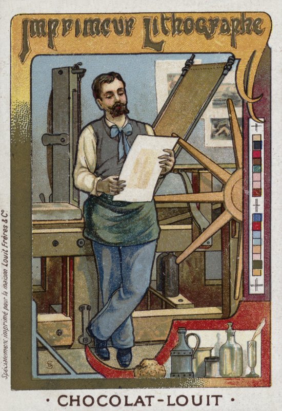Lithografiedrucker von French School