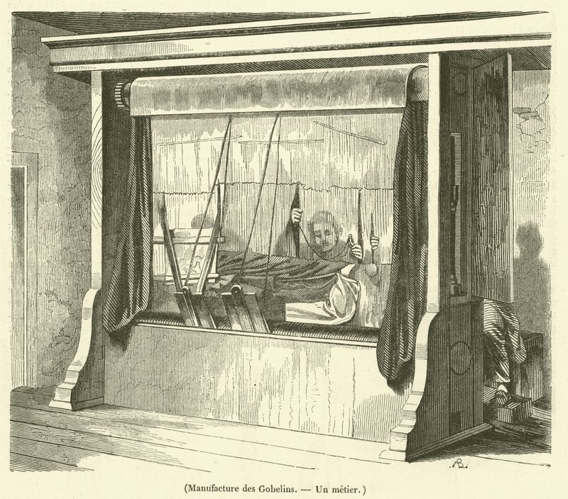 Manufaktur der Gobelins, Ein Webstuhl von French School