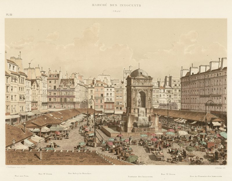 Markt der Unschuldigen, 1855 von French School