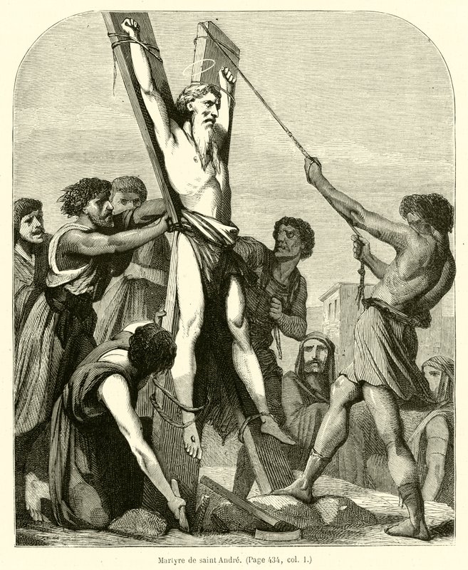 Martyrium des heiligen Andreas von French School