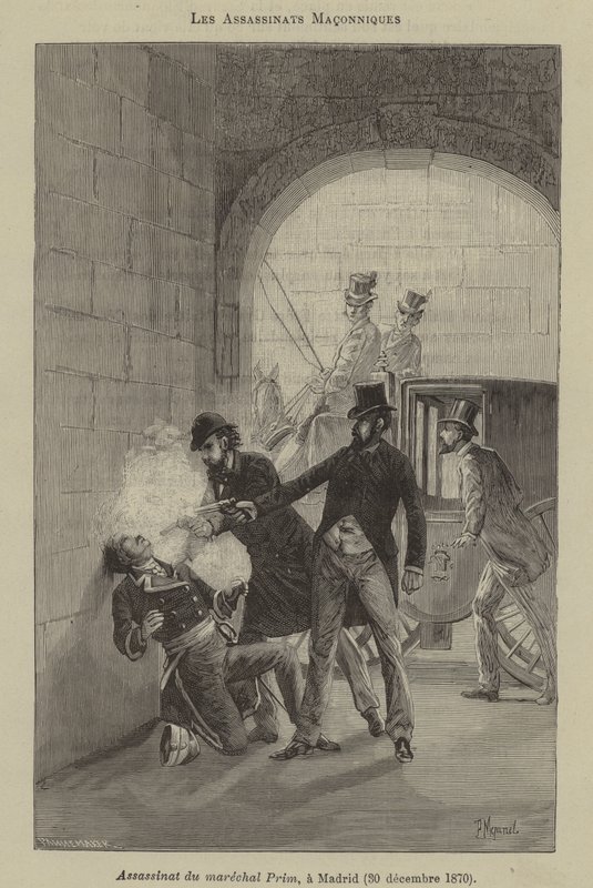 Freimaurerische Morde (Gravur) von French School